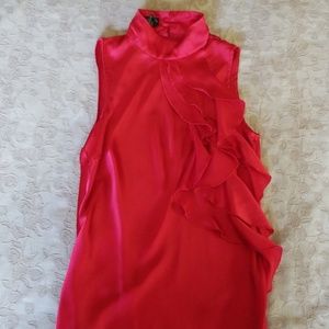 Red dress shirt, sleeveless, small